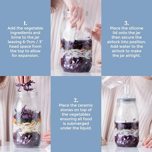 Kilner Create & Make Fermentation Set | 3L - size: 3 liters