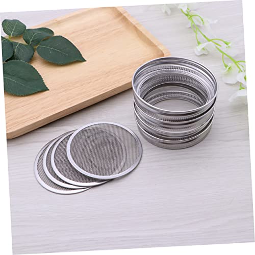 304 Stainless Mesh Sprouting Lids for Mason Jars Wide Mouth Jar Lids 4 Piece Set Versatile Use - size: Size 4