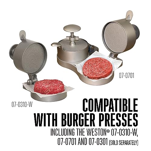 Weston Hamburger Patty Paper, 5.5” x 5.5” Squares, Waxed, Durable & Restaurant Grade, Separates Meats, Cheese and Baked Goods, Made in USA, 1000 Count (10-0102-W),White - size: 1000 Count