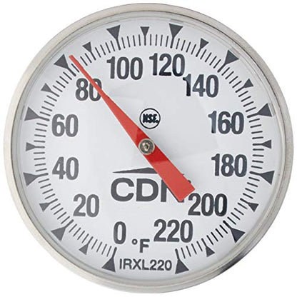 CDN IRXL220 Large Dial Cooking Thermometer - size: 1.75-inch/4.4 cm Magnified Dial