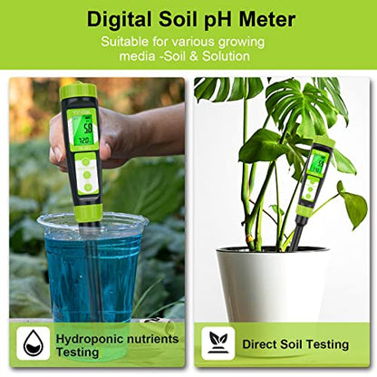 YINMIK Digital Soil pH Meter for Gardeners, Soil Direct pH Tester for Plant Care, Measure pH of Solution Potting Soil Growing Media,Great for Indoor,Greenhouse,Outdoor,Garden, Lawn, Farming, Yard Use - style: Soil pH Meter with Extra Probe