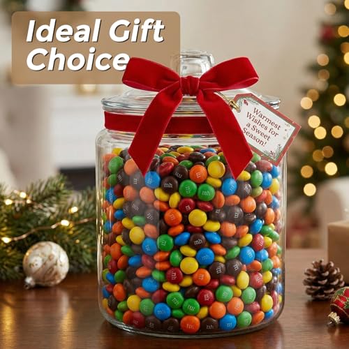 Masthome 1 Gallon Glass Jar with Lid,Large Glass Cookie Jar,Wide Mouth,Dishwasher Safe,Large Clear Jar,Storage Containers with Lids For Flour,Nuts,Cookies,Snacks - color: Glass Storage Jars Set