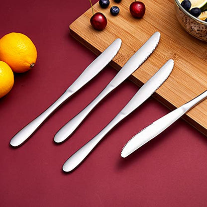 Aebeky 8-Piece Stainless Steel Table Knives,Dinner Knives Set,9.1-Inch (8-Piece) - size: 8-Piece