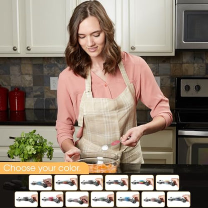 Spring Chef Stainless Steel Magnetic Measuring Spoons Set of 8 with Leveler, Nesting Teaspoon & Tablespoon Measuring Spoons, Kitchen Gadgets for Baking & Cooking, Fits in Spice Jars - Mountain Sunrise - color: Mountain Sunrise, size: 1-Pack