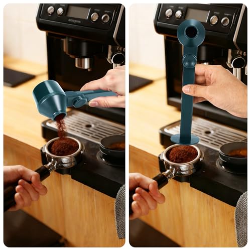 Coffee Scoop & Funnel, Jade Green, 2 Models A&B, 2Pcs | For Reusable K-Cup Pods, 2Tbsp Dosing Spoon, 51mm Espresso Tamper, BPA-Free PCTG, Dishwasher Safe - color: Jade Green
