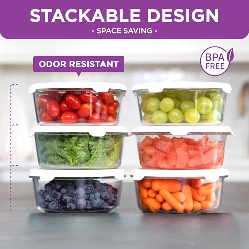 HOLDN’ STORAGE Vacuum Food Storage Containers, Set of 6 Glass Containers & Electronic Pump - Keep Food Fresh Longer, BPA-Free Glass, Leak-Proof, Ideal for Meal Prep, Marinating - size: Set of 6: Electronic Pump