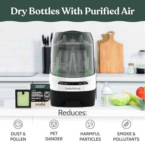 Roobi Hepa Filters Compatible with Baby Brezza. Specially Formulated for Washer Pro. 4 Carbon Neutral Replacement Pack. - style: Hepa Filters