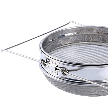 Stainless Steel Beekeeping Double Honey Sieve Strainer Extractor Filter Mesh Screen Equipment (1)