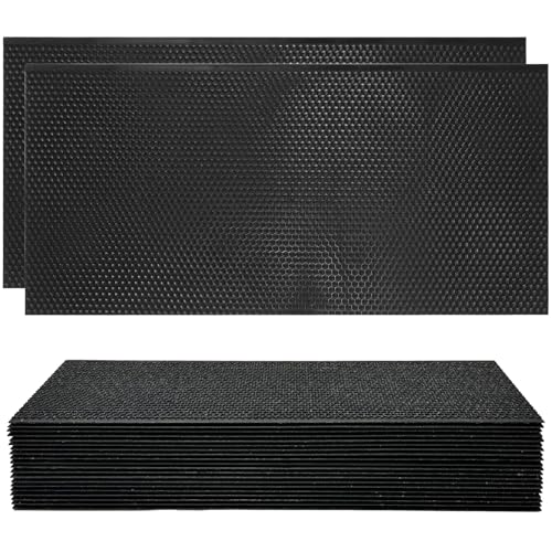 20PCS Food-Grade Plastic Black Deep Foundation for Bee Hive Frames, Natural Beeswax Coated Bee Frame Foundation Sheets for Deep Brood Frames - color: Black, size: 20PCS