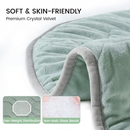 immtree Weighted Heating Pad for Period Cramps, 29" x 24" Extra Large Electric Heated Pads 5 lbs, Back Shoulder Knee Abdomen Pain Relief, Soft Warm Heavy Lap Blanket, Grey Green - color: Sage Green, size: 29"x24" 5 Pound