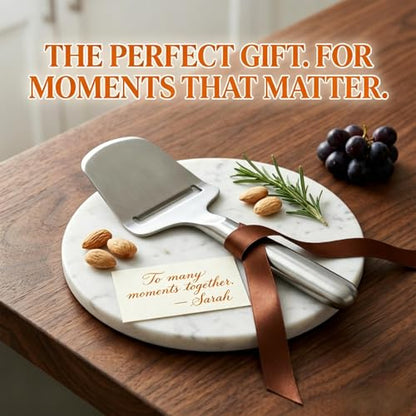 Stainless Steel Hollow-Handled Cheese Knife – A multifunctional kitchen tool for cheese, butter, paring and grating, ideal for snacks, charcuterie and baking (silver)
