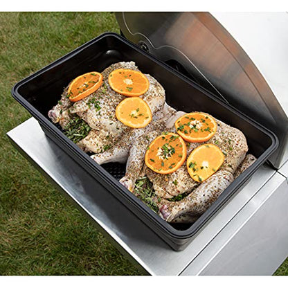 Cuisinart CMT-100 XL Collapsible Marinade Container, Black & CMT-200 Marinade Basket Set Grilling