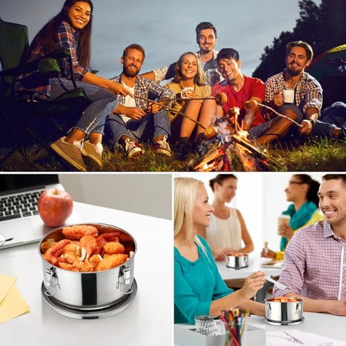 4 Pcs Stainless Steel Bento Box Bulk 74 oz Reusable 304 Stainless Steel Food Storage Containers with Lockable Clips to Leak Proof, Dishwasher Safe - size: 74 oz
