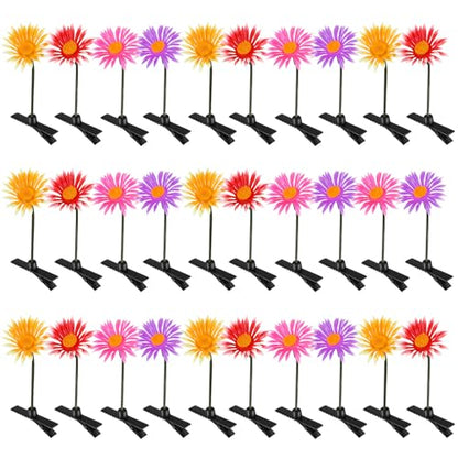 30 Pcs Bean Sprout Hair Clips Rave Mixed Style Plant Hairpins Hair Accessories for Party Irish(Daisy) - style: Daisy
