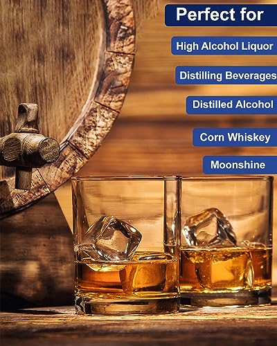 CIMALAB Hydrometer Alcohol Meter, Hydrometer Alcohol 0-200 Proof and Tralle Alcohol Hydrometer, Alcohol Proof Tester Hydrometer, Alcohol Tester for Liquor/Moonshine/Spirits/Proofing/Distilled