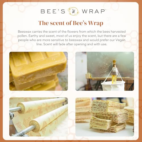 Bee's Wrap Beeswax Wraps for Food - Cut to Size 14x52" Beeswax Wrap Roll - Plastic Free Made in USA Reusable Natural Food Wrap - Honeycomb - style: Honeycomb