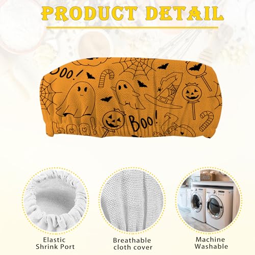 Halloween Pumpkin 5-Pack Cloth Covers for Sourdough Starter Jar, Cloth Covers Reusable Lid Top Cover Sourdough Proofing Bread Fermentation Baking Supplies for 3-4 Inch Jar Mouth - color: Halloween Pumpkin