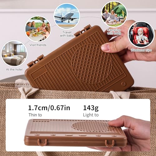Baby Bottle Drying Rack，Travel Baby Bottle Drying Rack Set, Cleaner Kit with Silicone Bottle Brush,Straw Brush, Suitable for Home use or Traveling with Babies (Coffee Color)