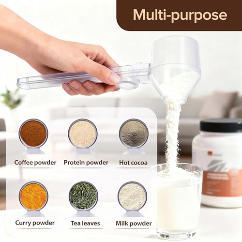 2Pcs Coffee Scoop Funnel 2Tbsp 51mm Espresso Tamper Kit, BPA-Free PCTG Dishwasher Safe, Fits K-Cup Reusable Pods/Espresso Machine, Coffee/Protein/Powder, Upgraded Combo Transparent, 2 Models A&B - color: Transparent