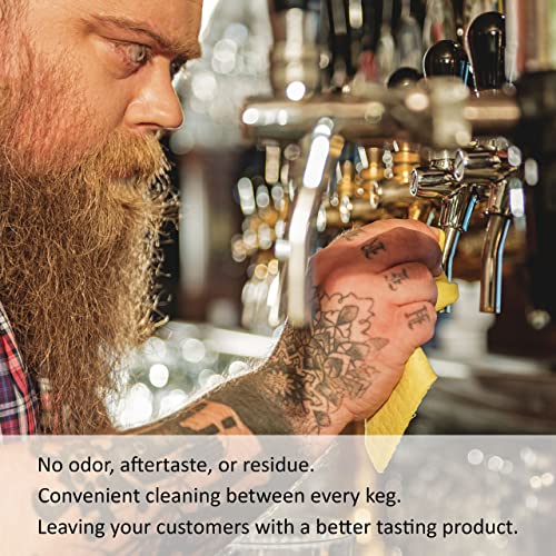 Kegconnection Brew Clean 1 lb - Kegerator Beer Line Cleaning Powder | 30+ uses. Easy and safe to use. Homebrew kegs and brewing equipment accessories cleaner.