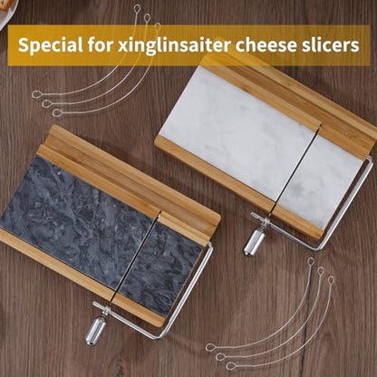 4 Pcs Cheese Slicer Wire Replacement For Marble Cheese Slicer Board,Cheese Cutter Wire for Block Cheeses Butter Cutting(Xinglinsaiter Cheese slicer Special) - color: silver138