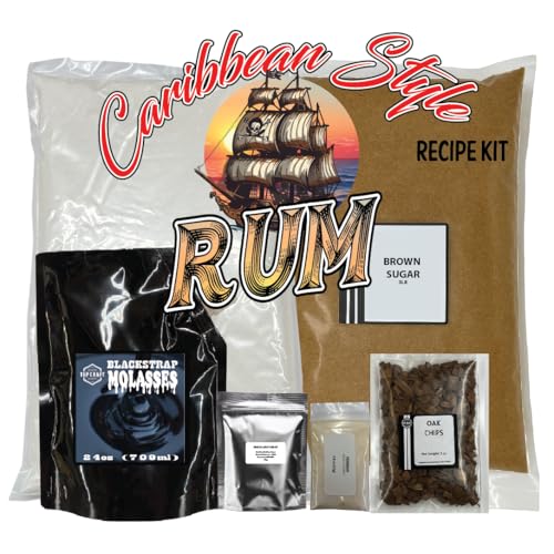 DIY Gold Rum Making Kit – Craft Your Own Caribbean-Style Rum at Home – 5 Gallon Fermentation & Distilling Kit for Home Brewers and Spirit Makers – Great for Hobbyists & Gift Ideas