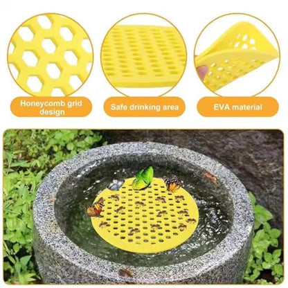 10pcs Bee Water Catcher Cups Tray Bee Drinking Station Bee Watering Feeder Honeycomb Beekeeping Setups Luring Insets Waterer | Yellow Circle - color: Yellow Circle