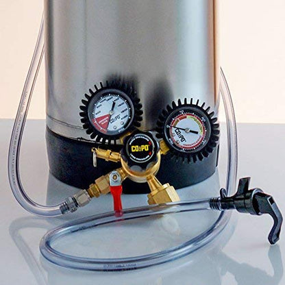 Draft Brewer® Single Homebrew Kegging System with New Ball Lock Keg