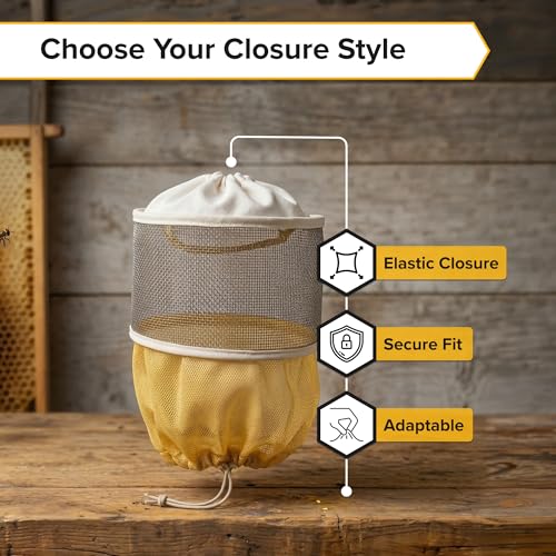 Mann Lake Alexander Veil, Cloth Binding Summer Bee Head Veil, Breathable Mesh Netting Cover, Hot Weather Beekeeping Headgear Protection for Cool, Comfortable, All Day Wear - style: String