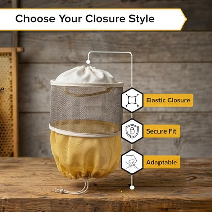 Mann Lake Alexander Veil, Cloth Binding Summer Bee Head Veil, Breathable Mesh Netting Cover, Hot Weather Beekeeping Headgear Protection for Cool, Comfortable, All Day Wear - style: String