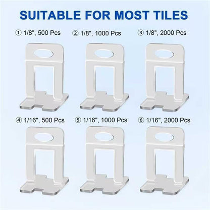 DGSL Tile Leveling System, 4650-Piece 1/8" Tile Spacers Clips Tile Tools, Tile Installation Tools for Professional Ceramic Tile and Stone Installation - size: 1/8 Inch*4650 Piece