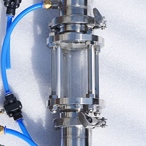 New Tubular distillation tower with sight glass copper mesh 1.5'' 2'' domestic brewing equipment moonshine distiller (2'')