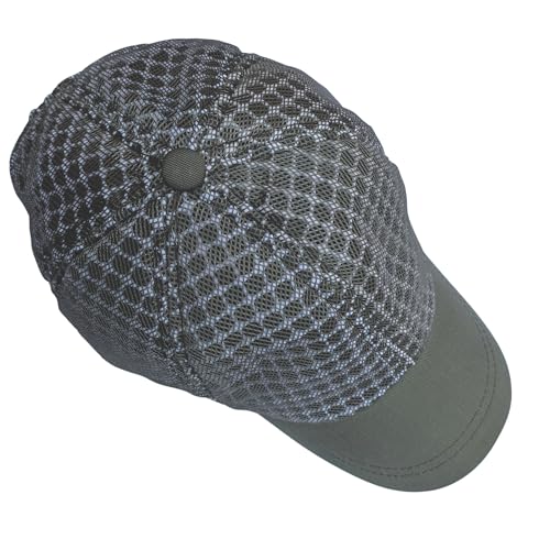 Three Layer Ventilated Beekeeping Veil in Round (3-Layer Hat, Olive Green P-Cap) - color: Olive green P-CAP