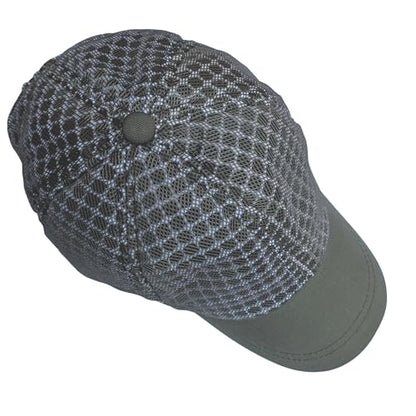 Three Layer Ventilated Beekeeping Veil in Round (3-Layer Hat, Olive Green P-Cap) - color: Olive green P-CAP