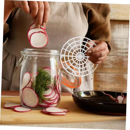 PRETYZOOM 5pcs Fermentation Weight Pickle Jar Press Plates for Kimchi and Pickled Foods Round Mesh Vegetable Press Rack Compact Multifunctional Fermenting Kit for Home and Outdoor Use