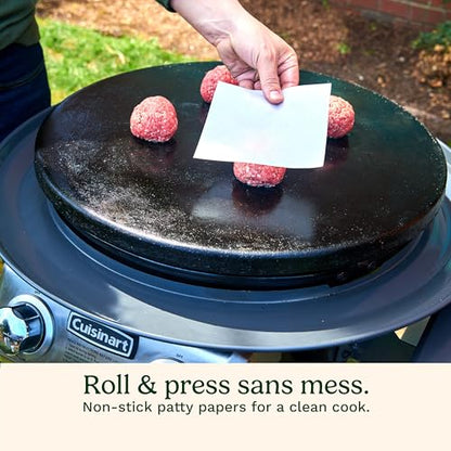 Cuisinart Smash Burger Kit, Cast Iron Press, Spatula, Seasoning Shaker and Patty Papers for Perfect Cookouts, Barbecues and Tailgates - color: Smashed Burger Kit, Cast Iron