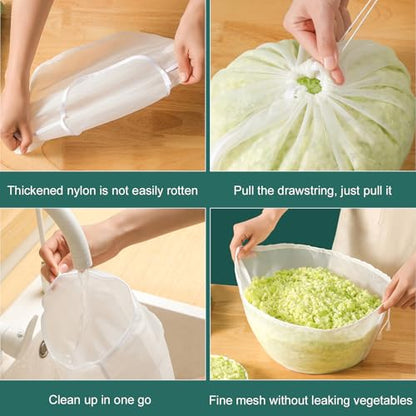 4 Pieces Reusable Nut Milk Bag, Cheese Bags, Reusable Fine Mesh Fabric Strainer, Nylon Fine Mesh Gauze Sieve Bags, Vegetable Draining Bag, for Cheese, Fruit Juice