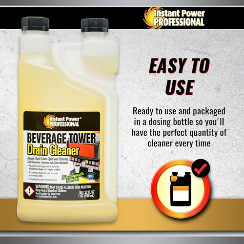Instant Power Professional Beverage Tower Drain Cleaner, Keg Line Cleaner Solution - size: 1 Pack