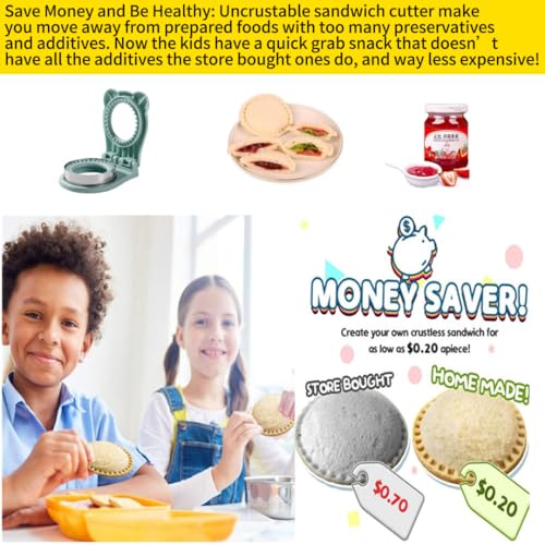 CHICHAUS Uncrustable Sandwich Maker, Sandwich Pocket Circle Shape Cutter & Sealer for Kids Breakfast and Lunchboxes, Light Blue, 3.7Inch - color: Light Blue