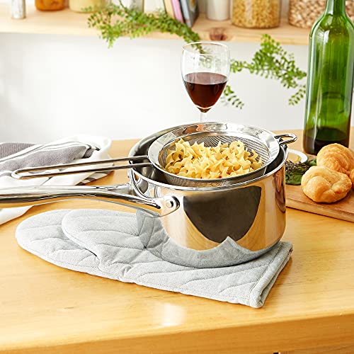 RSVP International Endurance Kitchen Collection, Stainless Steel Fine Mesh Conical Sieve/Colander, Multi-Purpose for Cooking, Baking, Loose Leaf Tea, Bar Strainer Cocktails, 6.25-Inch - size: 6-1/4-Inch