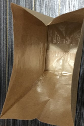 PABCK Brown Kraft Paper Wax Bags Take Out Food Bag 50 Pcs 5.1x3.1x9.4 inch | Greaseproof Food Storage Container for Small Business Home Kitchen Lunch Bread Sandwichs Snack Packaging Bags Craft Organizer - size: 5.1x3.1x9.4 inch (13x8x24cm)