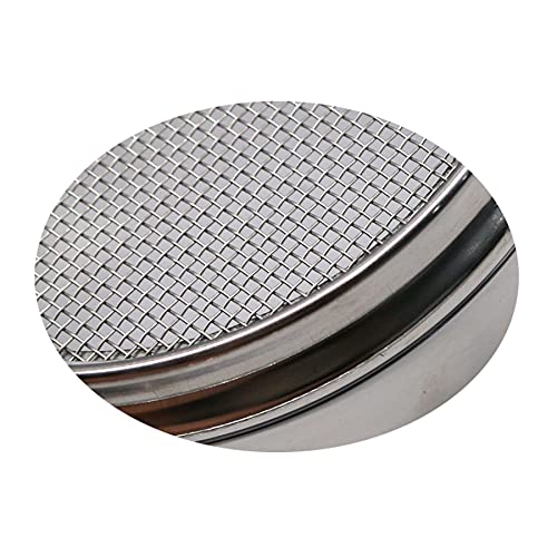 LABALPHA 14 Mesh Lab Sieves, Test Sieve #14 Mesh, 4'' Diameter, 304 Stainless Steel Wire Cloth (1.43mm) - size: 14 mesh (1.43mm)
