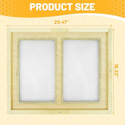 2Pcs Snelgrove Board for 10 Frame Langstroth Bee Hive, Beehive Double Screen Board to Prevent Swarming in the Spring or Queen Rearing, Swarm-Stopping Split to Create a New Hive - size: 2 Pack