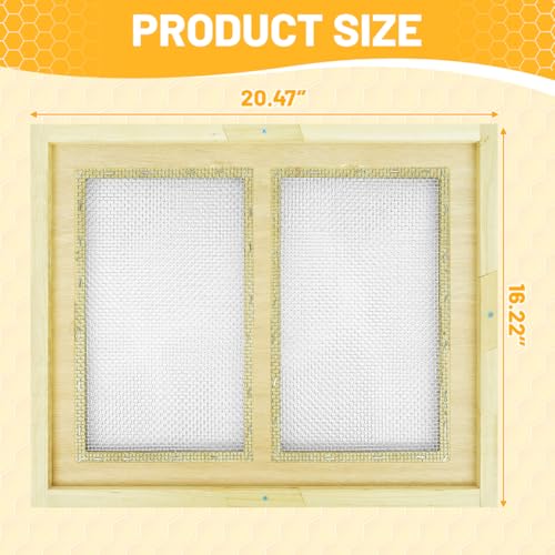 Beehive Double Screen Board, Snelgrove Board for 10 Frame Langstroth Bee Hive, Swarm-Stopping Split to Create a New Hive or to Prevent Swarming in The Spring, or Queen Rearing - size: 1 Pack