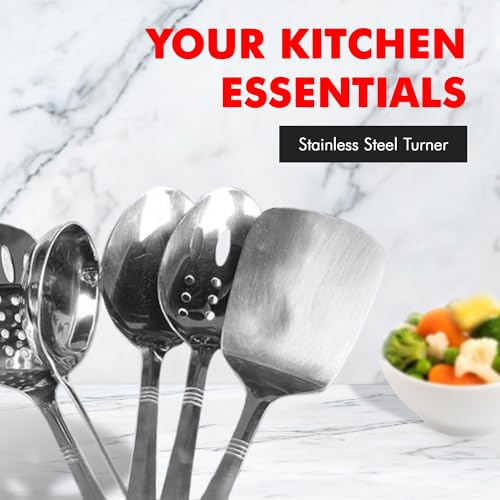 Chef Craft Select Turner/Spatula, 13.5 inch, Stainless Steel - style: Solid Turner