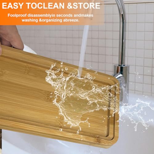 Tofu Press,Large Bamboo Tofu Press with Tofu Strainer,Drip Tray and Cheesecloth, BPA Free,Easy to Clean,Easily Remove Water from Silken/Firm/Extra Firm Tofu,Great Gift for Tofu Lover