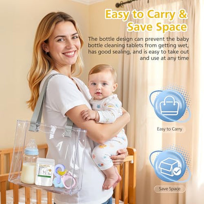 180 Detergent Soap Tablets For All Brands Baby Bottle Washers, Compatible with Baby Brezza Grownsy Momcozy Papablic Washer, Effective Cleaning & Gentle Formula, 3-Month Supply