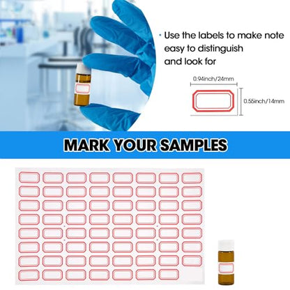 25PCS 4ml Amber Glass Vials with White Screw Caps and Plastic Stoppers, 1 Dram Leak-Proof Small Liquid Sample Bottles for Essential Oils, Perfumes, Reagents - color: AMBER, size: 4ml