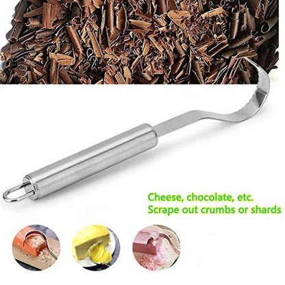 Cheese Scraper Cheese Grater,Chocolate Shaver,Chocolate Scraper Cheese Shaver, Handheld Stainless Steel,Used In The Kitchen, Baking, And Making Baby Food(2 Packs）