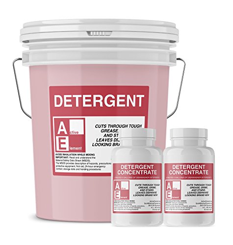 Commercial Dishwasher Detergent - Active Element - Makes Two 5 Gallon Pail - Industrial Dish Detergent - For High and Low Temp Dishwasher Machine